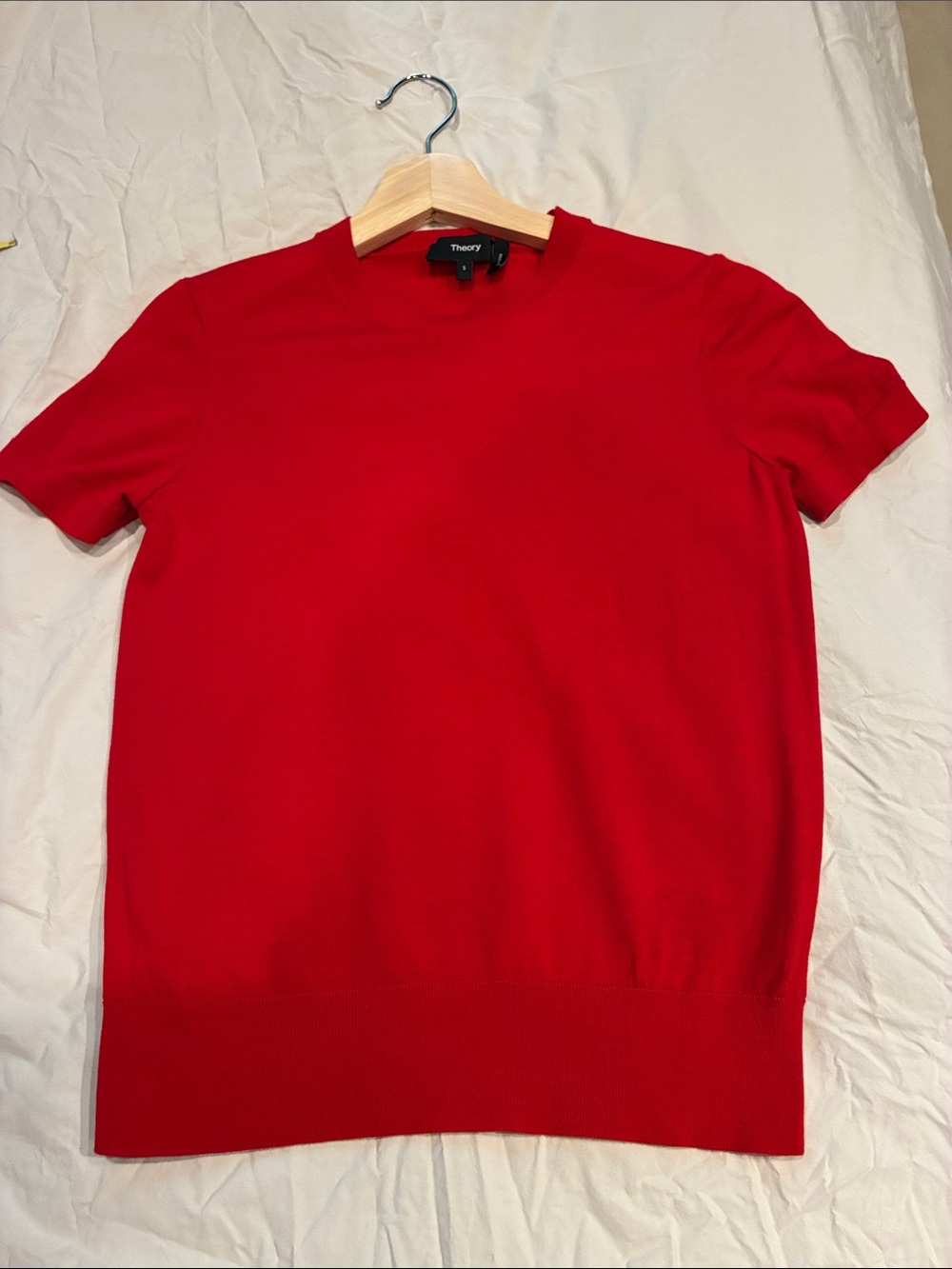 Theory regal wool merino short sleeve tee - size S